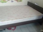 Queen Size Bed with Mattress Wardrobe Set