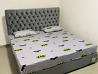 queen size divan bed with spring mattress (G-13)