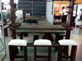 RAILWAY TIMBER RUSTIC BAR TABLE SET