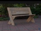 Railway timber rustic benches