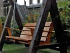 RAILWAY TIMBER RUSTIC SWING CHAIRS