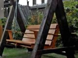 RAILWAY TIMBER RUSTIC SWING CHAIRS
