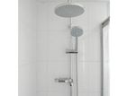 Rain Shower Set Silver/ Matte Black for Water Heater Geyser