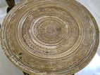 Rare Antique Sri Lankan Brass Pedestal Tray Table – Royal Kandyan Style