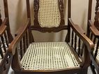 Rattan Weave Wooden Chair