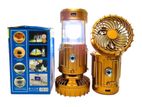 Solar Rechargeable Fan with Light