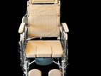 Reclining Wheelchair Full Option Commode Beige Color