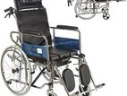 Reclining Wheelchair Full Option Commode Wheel Chair