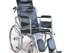 Reclining Wheelchair Full Option Commode Wheel Chair
