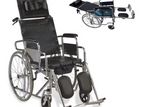 Reclining Wheelchair Full Option Commode Wheel Chair රොද පුටුව