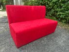 Red 4 Ft Comfort Lobby Sofa