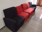 Red and Black Lobby Seater Set