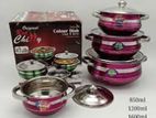 RED CHILLY 4PCS STAINLESS STEEL COOKWARE SET