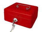 Red Color 6 Inch Cash Box