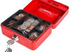 Red Color Petty Cash Box 8 Inch Size