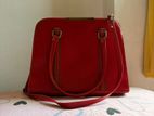 Red Structured Handbag