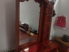 Red Velvet Dressing Mirror Table