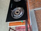 Regnis Glass Top Two Burner Gas Cooker with Stand