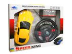 Remote car with steering wheel