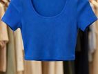 RIB Crop Top T-Shirt