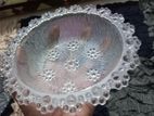 Antique Rice and Curry Container Glass Plate Set