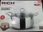 Rich casserole with Glass Lid 20cm Stainless steel (RHCR-769-20)