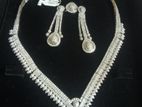 Silver Necklace with Earrings