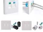 RJ45 Cat5e Cat6 Network Socket Wall Outlet Set