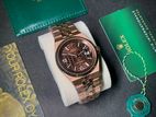 ROLEX LAND-DWELLER 2025 Rose Gold Edition – Honeycomb Dial