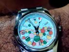 Rolex Op Turquoise Motif Celebration Dial Watch