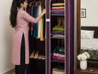 Roll Up Cover - Wardrobe Cloth Cupboard 2 Door Organizer