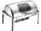 Roller Top Chafing Dish With Glass