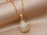 Rolo Chain Necklace Stainless Steel Round Box Women