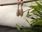 Rose Gold-Plated Drop Earrings – Brand New