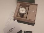 Rotary Chronograph White Dial Stainless Steel Men's Watch