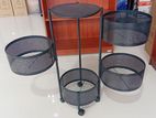 ROUND 4 TIER KITCHEN STORAGE RACK 754 30* 30*72CM