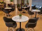 round dining table for cafe and restaurant