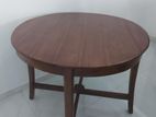 Round Dining Table Four Chairs (Teak Set)