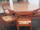 Round dining table with 5 chairs for sale