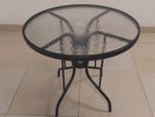 Round Outdoor Glass Table