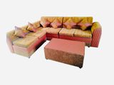 Royal L Sofa Set with Pillows and Stool Code 6189