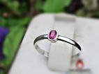 Ruby Gem Stone Silver Ring