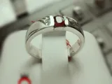 Ruby Gem Stone Silver Ring ("රතු මැණික්‌")