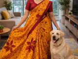 Ruby Sunburst - Batik Saree