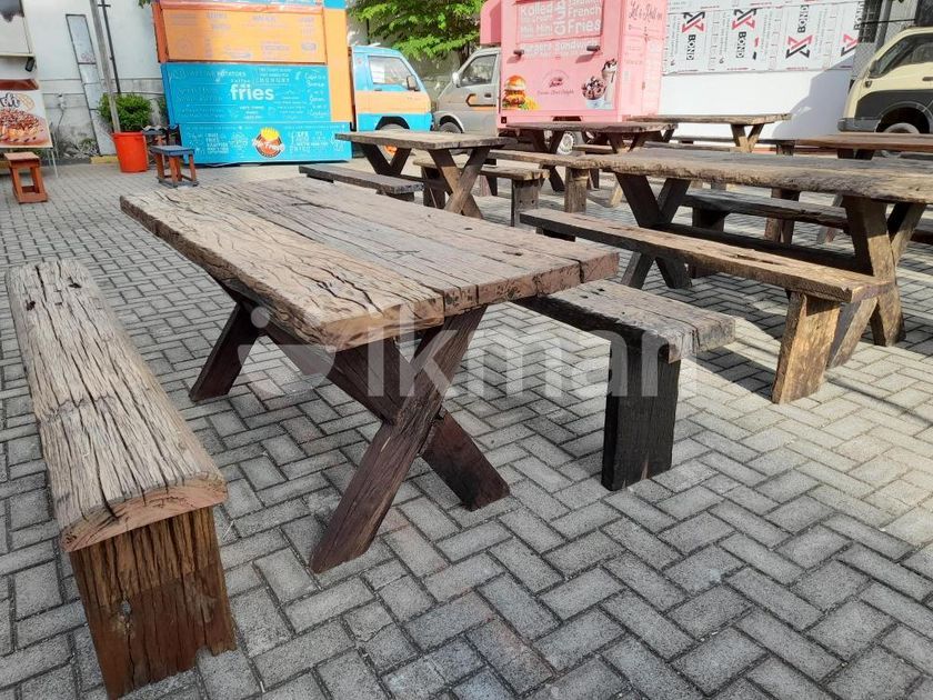 Rustic Railway Timber Table Furniture for Sale Moratuwa ikman