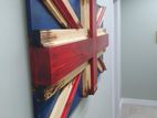 Rustic wooden British flag 3D