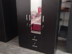 S 649 Melamine Black Wardrobe 3d