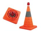 Safety Foldable Traffic Cone with Bulb 45cm