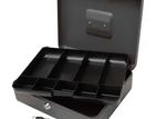 Safty Lock Metal Cash Box - 12 inch (Black)
