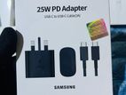 Samsung 25W PD Adapter USB-C to Cable (3A)